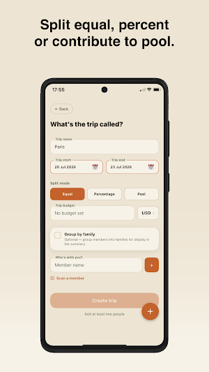 Toge: Split Trip Expenses Screenshot 2