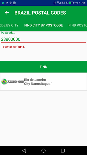 Brazil Postal Code Screenshot 2