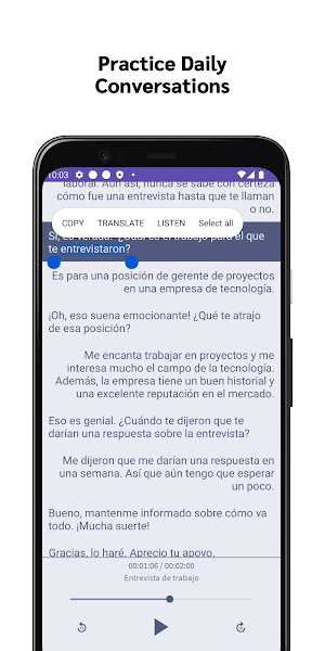 Practice Spanish Conversations Screenshot 2