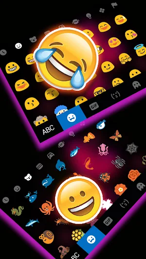 Neon Pink Butterfly Keyboard Background Screenshot 2