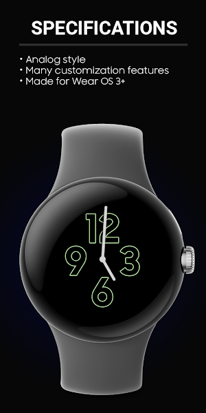 JHW Analog 7: Watch face Screenshot 1