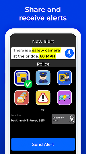 Radarbot Free: Speed Camera Detector & Speedometer Screenshot 3