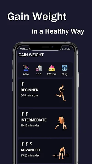 Weight Gain App for Men Screenshot 0