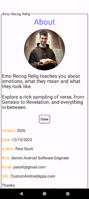 Emo Recog Relig Screenshot 0