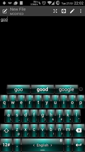 Keyboard Theme Dusk Green Screenshot 2