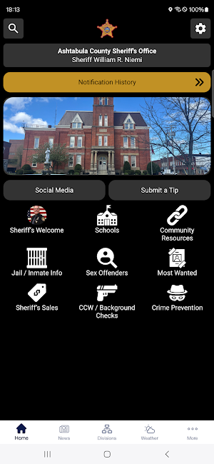 Ashtabula Co Sheriff OH Screenshot 0