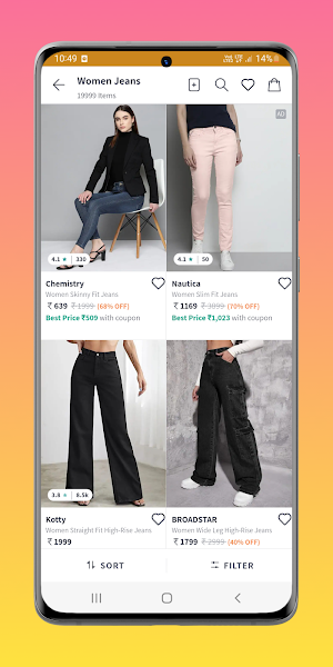 Women Jeans Shopping App Screenshot 1