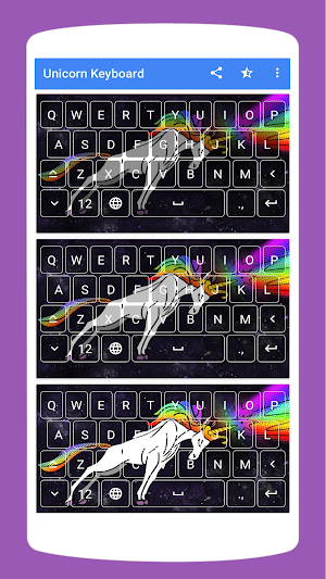 Rainbow Unicorn Keyboard Theme Screenshot 3