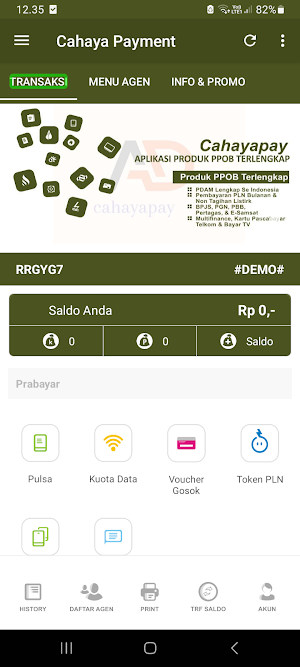 Cahaya Payment Agen Pulsa PPOB Screenshot 1