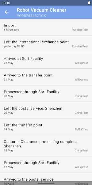 My Parcels Screenshot 2