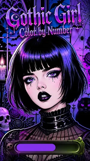 Gothic Girl Color by Number Screenshot 0