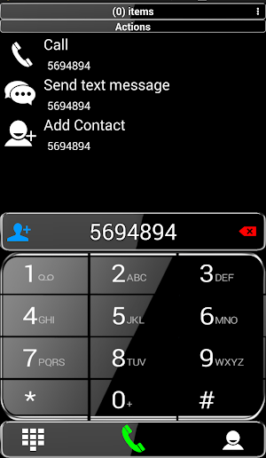 Theme RocketDial Black Glass Screenshot 2