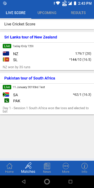 CrickOne - Live Cricket Score, Schedule & News Screenshot 2