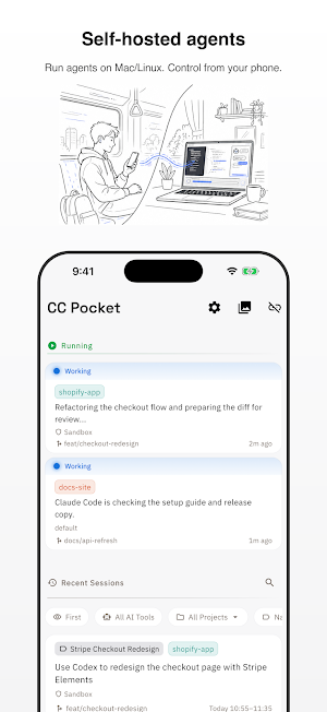 CC Pocket: Codex & Claude Screenshot 0