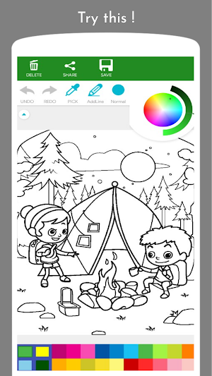 Camping Coloring Book Screenshot 2