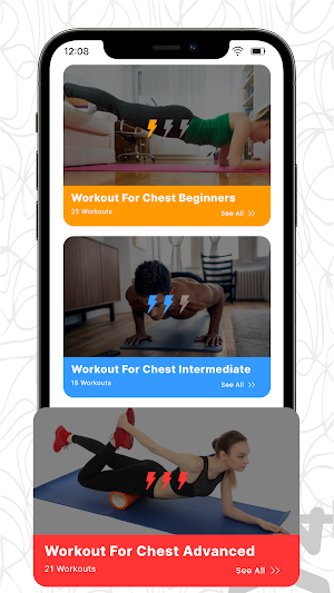 Chest Workout - No Equipment Screenshot 0
