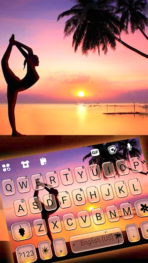 Sunset Holiday2 Keyboard Background Screenshot 0