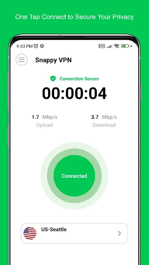 Snappy VPN-Fast, Safe VPN Screenshot 1