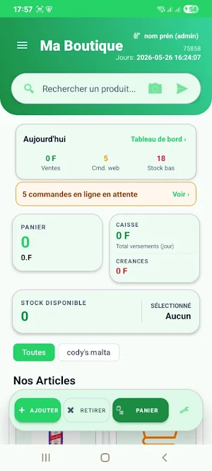MaBoutique Admin Screenshot 0