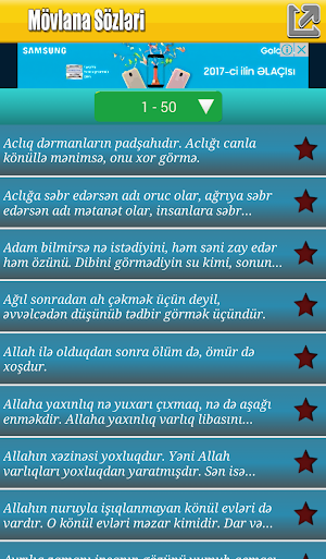 Gözəl sözlər (Mövlana) Screenshot 2