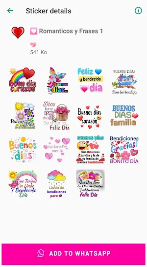 Stickers Romanticos WASticker Screenshot 0