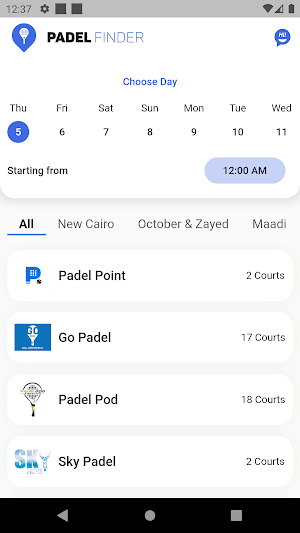 Padel Finder Screenshot 0