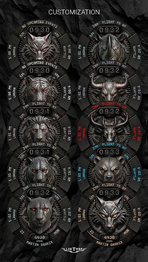 Metal Animals Watch Face 164 Screenshot 1