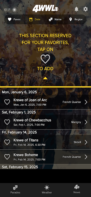 WWL Parade Tracker Screenshot 3