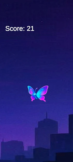 Neon Sky Butterfly Escape Screenshot 1