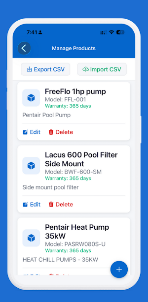 Aquatech Product Support Screenshot 1