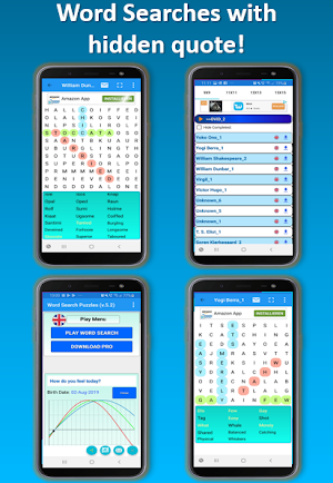 Word Find Puzzles,Word search puzzles with quotes Screenshot 0