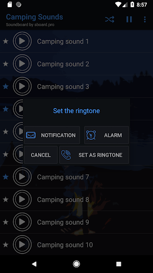Camping sounds ~ Sboard.pro Screenshot 2