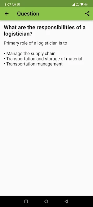 Logistics Interview Question Screenshot 1