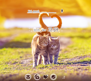 Love Wallpaper Cats & Hearts Theme Screenshot 0