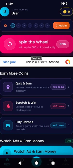 Daily Spin : Earn Cash Screenshot 0