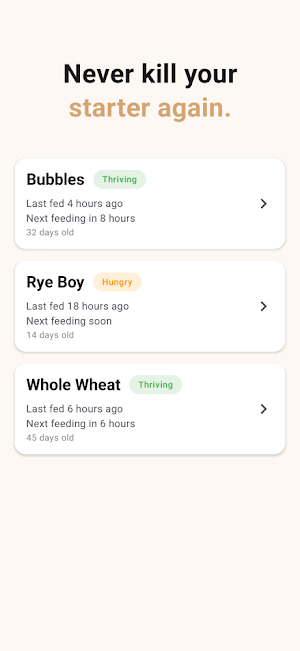 Starter - Sourdough Tracker Screenshot 0