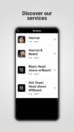 Elevate Barber Studio App Screenshot 1