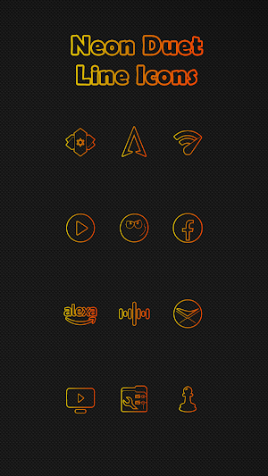 Neon Duet II Line Icons Screenshot 3