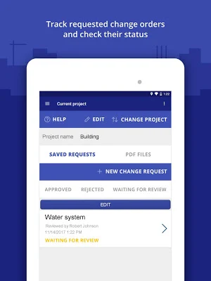 Construction Change Order Screenshot 2