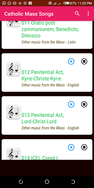 Catholic Mass Songs Screenshot 3