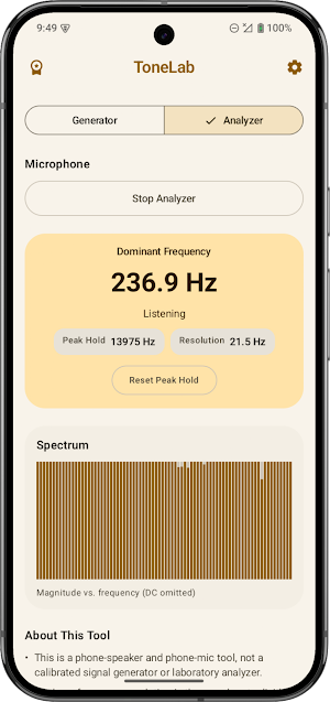 ToneLab: Tone Generator Screenshot 1