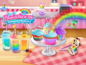 Rainbow Desserts Bakery Party Screenshot 0