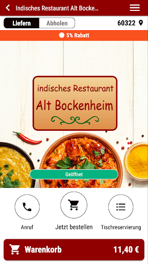 Indisches Restaurant Screenshot 0