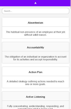 Human Resource Dictionary Screenshot 1