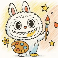 Labub Doll Coloring Game