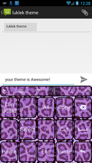 Keyboard Theme Leopard Purple Screenshot 2