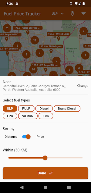 Fuel Price Tracker - Perth, WA Screenshot 3
