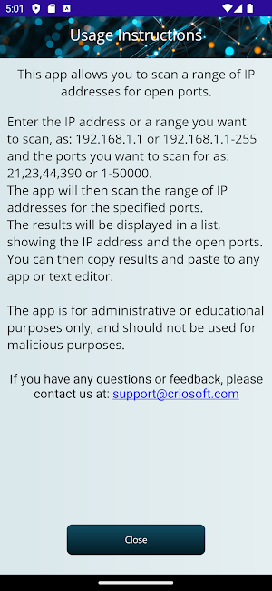Network IP Port Scanner Probe Screenshot 1