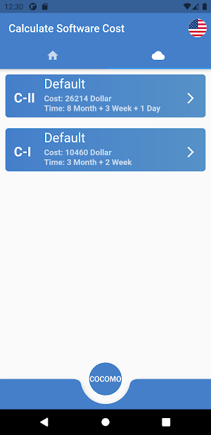 Calculate Software Cost - COCOMO Screenshot 2