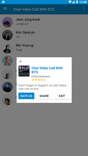 Video Call & Chat With BTS Screenshot 1